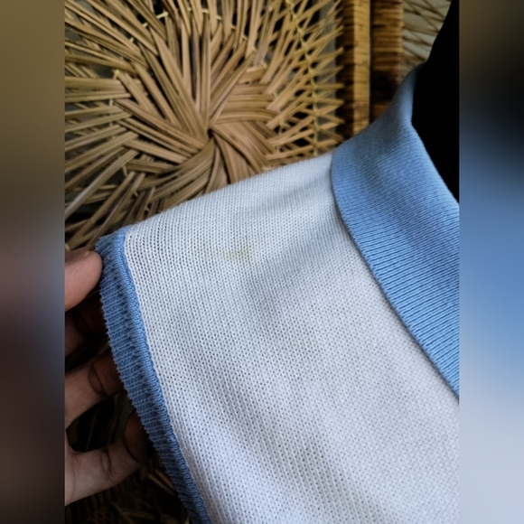 Vintage Lizgolf Blue and White Women's Polo Shirts Golf  Vest_Large - Picture 11 of 12